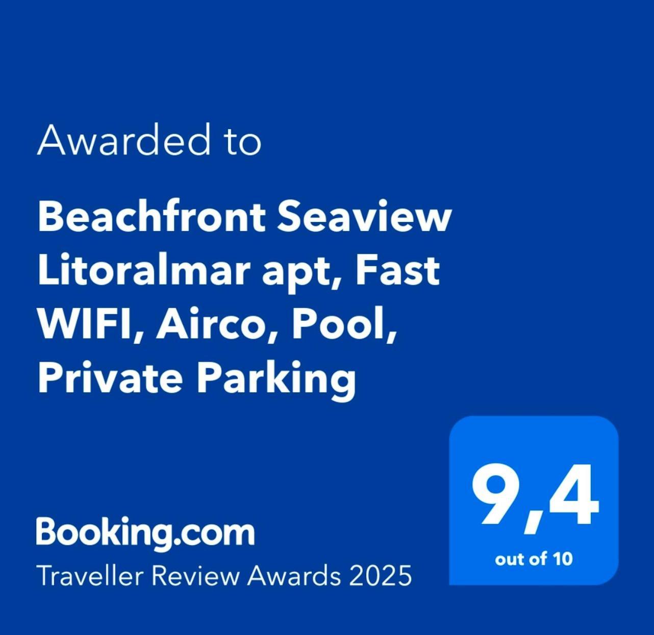 Beachfront Seaview Litoralmar Apt, Fast Wifi, Airco, Pool, Private Parking Portimao Bagian luar foto